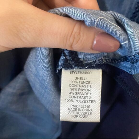 skies are blue kedebe embroidered chambray tank - Picture 8 of 10